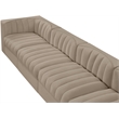 Meridian Furniture Rummi Beige Velvet Performance Fabric 4pc. Modular Sofa