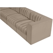 Meridian Furniture Rummi Beige Velvet Performance Fabric 4pc. Modular Sofa