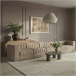 Meridian Furniture Rummi Beige Velvet Performance Fabric 5pc. Modular Sofa