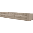 Meridian Furniture Rummi Beige Velvet Performance Fabric 5pc. Modular Sofa
