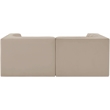Meridian Furniture Rummi Beige Velvet Performance Fabric 2pc. Modular Sofa