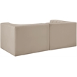 Meridian Furniture Rummi Beige Velvet Performance Fabric 2pc. Modular Sofa