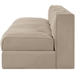 Meridian Furniture Rummi Beige Velvet Performance Fabric 3pc. Modular Sofa