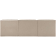 Meridian Furniture Rummi Beige Velvet Performance Fabric 3pc. Modular Sofa