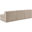 Meridian Furniture Rummi Beige Velvet Performance Fabric 3pc. Modular Sofa