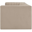 Meridian Furniture Rummi Beige Velvet Performance Fabric 3pc. Modular Sofa