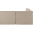 Meridian Furniture Rummi Beige Velvet Performance Fabric 4pc. Modular Sectional