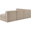 Meridian Furniture Rummi Beige Velvet Performance Fabric 4pc. Modular Sectional
