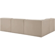 Meridian Furniture Rummi Beige Velvet Performance Fabric 4pc. Modular Sectional