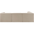 Meridian Furniture Rummi Beige Velvet Performance Fabric 4pc. Modular Sectional