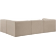 Meridian Furniture Rummi Beige Velvet Performance Fabric 4pc. Modular Sectional