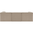 Meridian Furniture Rummi Beige Velvet Performance Fabric 4pc. Modular Sectional