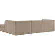 Meridian Furniture Rummi Beige Velvet Performance Fabric 4pc. Modular Sectional