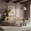 Meridian Furniture Rummi Beige Velvet Performance Fabric 4pc. Modular Sectional