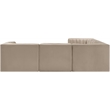 Meridian Furniture Rummi Beige Velvet Performance Fabric 5pc. Modular Sectional