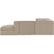 Meridian Furniture Rummi Beige Velvet Performance Fabric 5pc. Modular Sectional