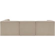 Meridian Furniture Rummi Beige Velvet Performance Fabric 5pc. Modular Sectional