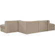 Meridian Furniture Rummi Beige Velvet Performance Fabric 5pc. Modular Sectional