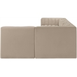 Meridian Furniture Rummi Beige Velvet Performance Fabric 5pc. Modular Sectional