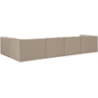 Meridian Furniture Rummi Beige Velvet Performance Fabric 5pc. Modular Sectional