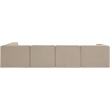 Meridian Furniture Rummi Beige Velvet Performance Fabric 5pc. Modular Sectional