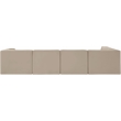 Meridian Furniture Rummi Beige Velvet Performance Fabric 5pc. Modular Sectional