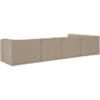 Meridian Furniture Rummi Beige Velvet Performance Fabric 5pc. Modular Sectional