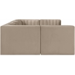 Meridian Furniture Rummi Beige Velvet Performance Fabric 6pc. Modular Sectional