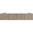 Meridian Furniture Rummi Beige Velvet Performance Fabric 6pc. Modular Sectional