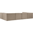 Meridian Furniture Rummi Beige Velvet Performance Fabric 6pc. Modular Sectional