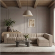 Meridian Furniture Rummi Beige Velvet Performance Fabric 6pc. Modular Sectional