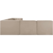 Meridian Furniture Rummi Beige Velvet Performance Fabric 6pc. Modular Sectional