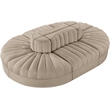 Meridian Furniture Rummi Beige Velvet Performance Fabric 6pc. Modular Sectional
