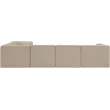 Meridian Furniture Rummi Beige Velvet Performance Fabric 6pc. Modular Sectional