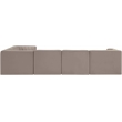Meridian Furniture Rummi Taupe Velvet Performance Fabric 6pc. Modular Sectional