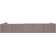 Meridian Furniture Rummi Taupe Velvet Performance Fabric 6pc. Modular Sectional