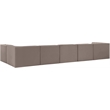 Meridian Furniture Rummi Taupe Velvet Performance Fabric 6pc. Modular Sectional