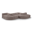 Meridian Furniture Rummi Taupe Velvet Performance Fabric 6pc. Modular Sectional