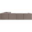 Meridian Furniture Rummi Taupe Velvet Performance Fabric 7pc. Modular Sectional
