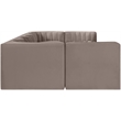 Meridian Furniture Rummi Taupe Velvet Performance Fabric 7pc. Modular Sectional