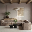Meridian Furniture Rummi Taupe Velvet Performance Fabric 7pc. Modular Sectional