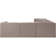Meridian Furniture Rummi Taupe Velvet Performance Fabric 7pc. Modular Sectional
