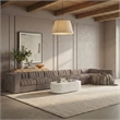 Meridian Furniture Rummi Taupe Velvet Performance Fabric 7pc. Modular Sectional