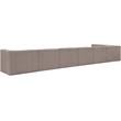 Meridian Furniture Rummi Taupe Velvet Performance Fabric 7pc. Modular Sectional