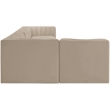 Meridian Furniture Rummi Beige Velvet Performance Fabric 6pc. Modular Sectional