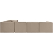 Meridian Furniture Rummi Beige Velvet Performance Fabric 7pc. Modular Sectional