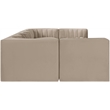 Meridian Furniture Rummi Beige Velvet Performance Fabric 7pc. Modular Sectional