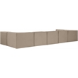 Meridian Furniture Rummi Beige Velvet Performance Fabric 7pc. Modular Sectional