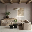 Meridian Furniture Rummi Beige Velvet Performance Fabric 7pc. Modular Sectional