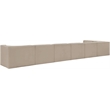 Meridian Furniture Rummi Beige Velvet Performance Fabric 7pc. Modular Sectional